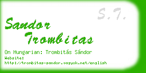 sandor trombitas business card